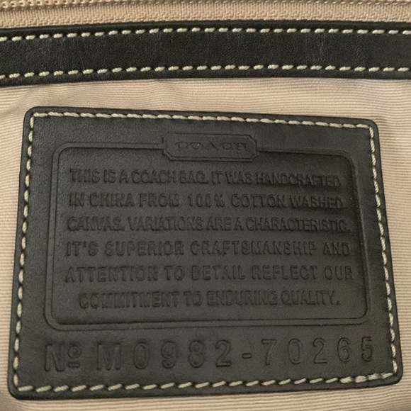 Coach Black 70265 Canvas Tote - Picture 7 of 7